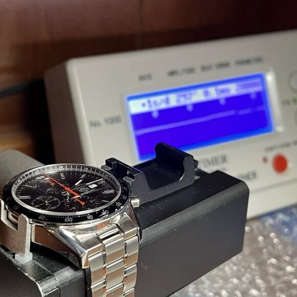 TAG HEUER Carrera Chronograph CV2014-1 Automatic Black Dial Date Steel Watch - Picture 11 of 11